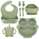 Vase Din Silicon Pentru Copii Owl Milita Green