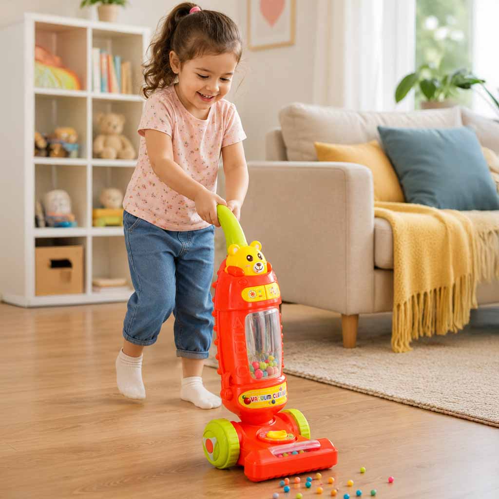 Baby Interactive Vacuum Cleaner With Sound Raspberry