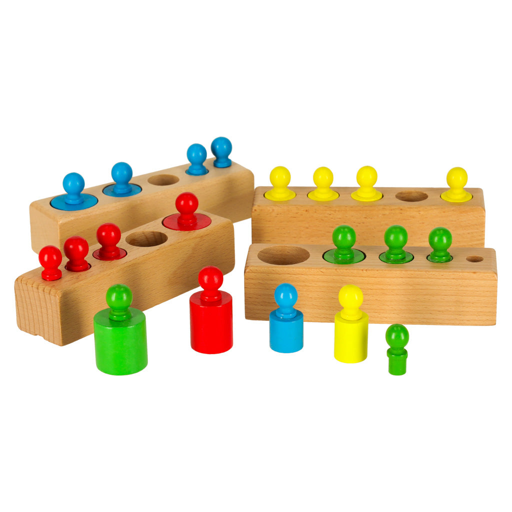 Súlyok Fahengerek Montessori Színes