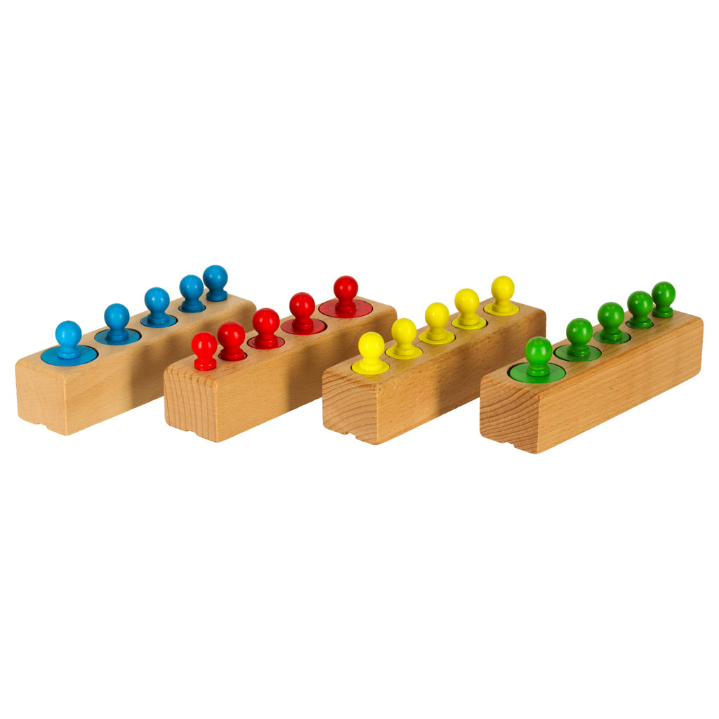 Weights Wooden Cylinders Montessori Colorful
