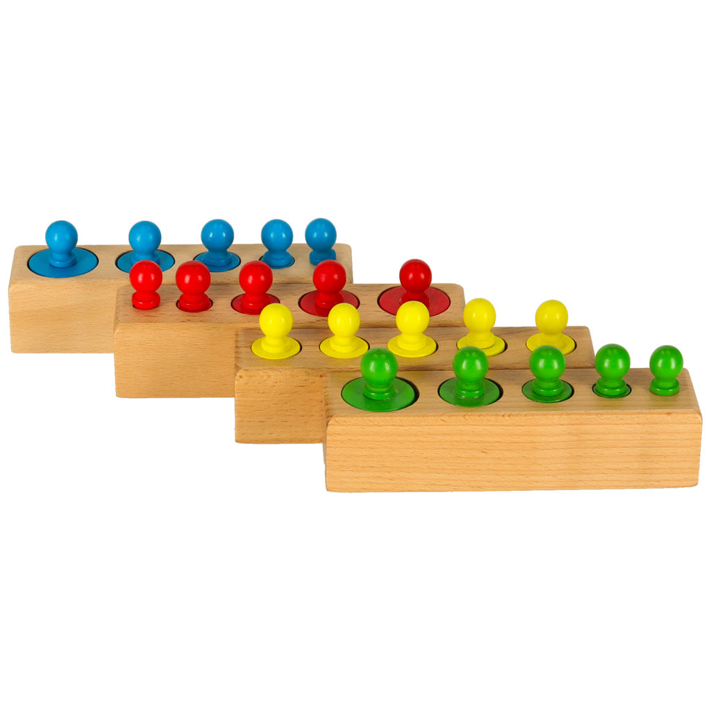 Weights Wooden Cylinders Montessori Colorful
