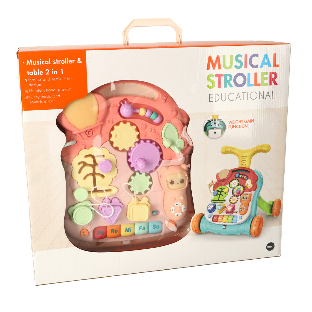 Pusher Walker Interactive Educational Table 3-in-1