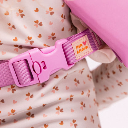 Swim Essentials Puddle Jumper - Pink - Blomstermarked - 2/6 år