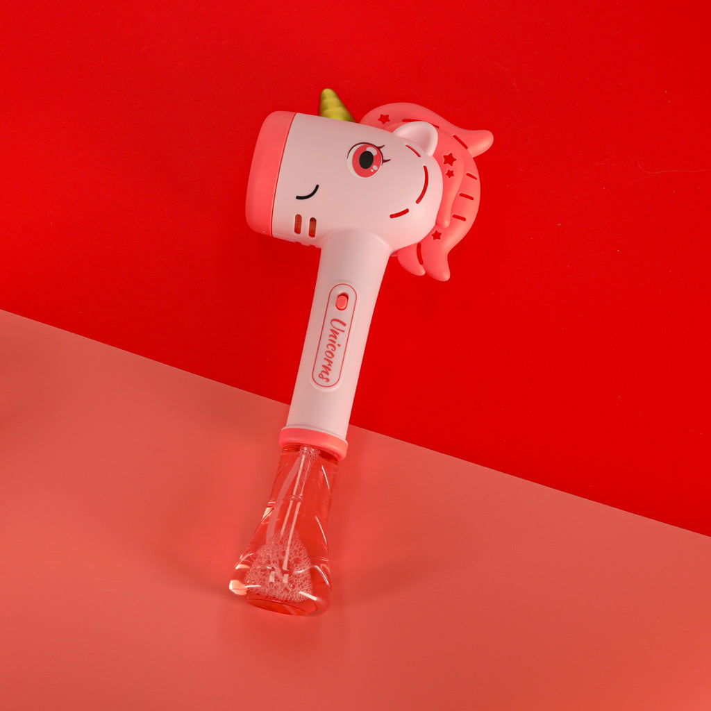 Soap Bubble Gun Bubble Machine Unicorn Wand Light Sound