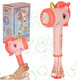 Soap Bubble Gun Bubble Machine Unicorn Wand Light Sound