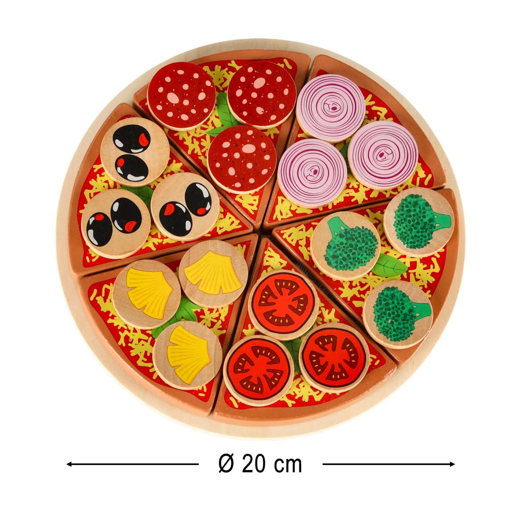 Pizza-Holzspielset mit Zubehör