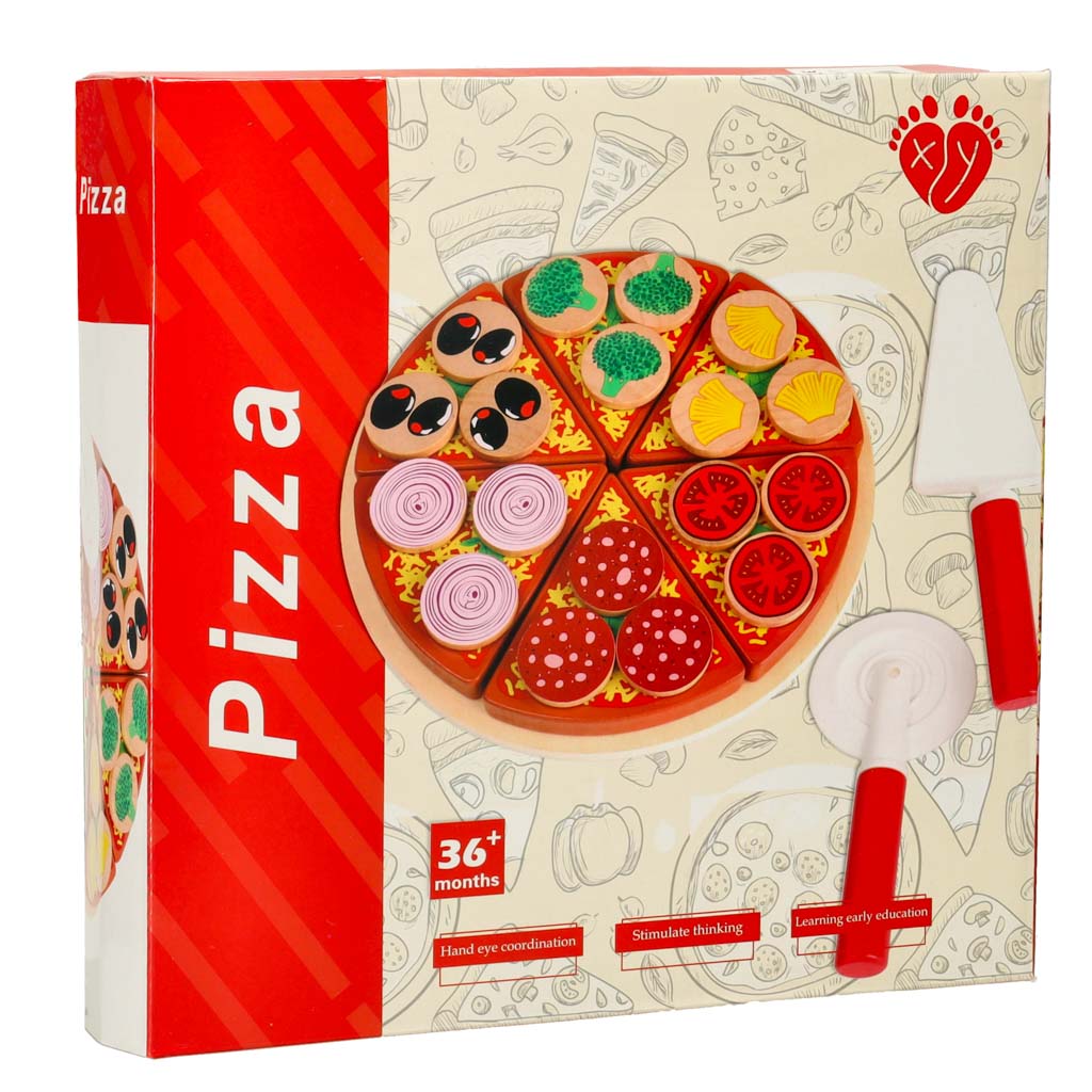 Pizza-Holzspielset mit Zubehör