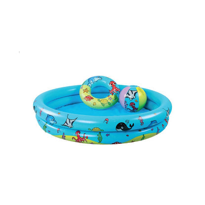 Swim Essentials Play Pool Set - Multicolor - Mini Marine - Ø 120 Cm