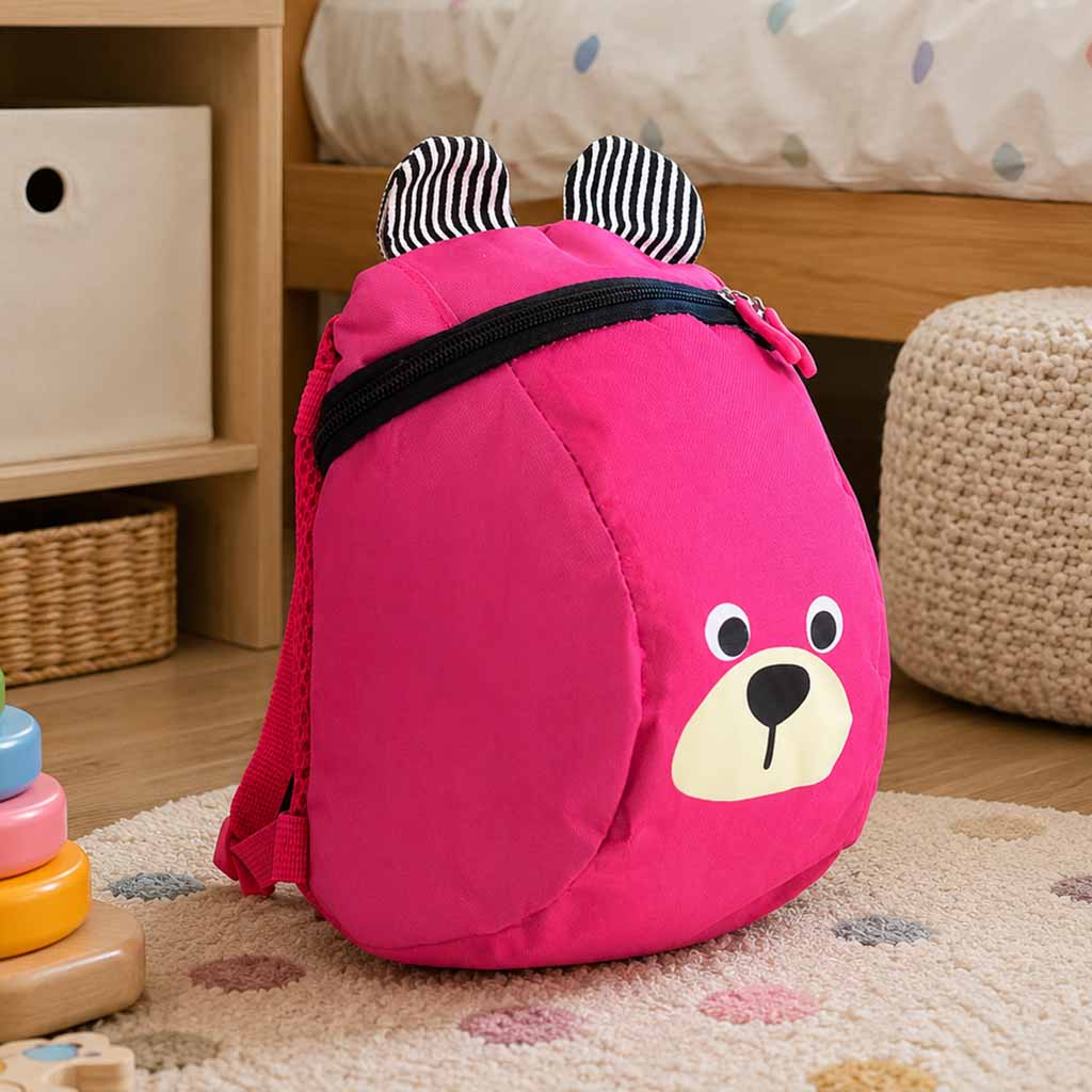 Sac à dos maternelle sac à dos enfant ours en peluche rose