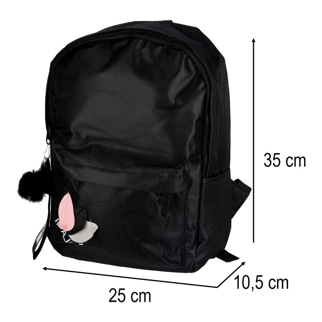 Youth Single Compartment School Backpack Black