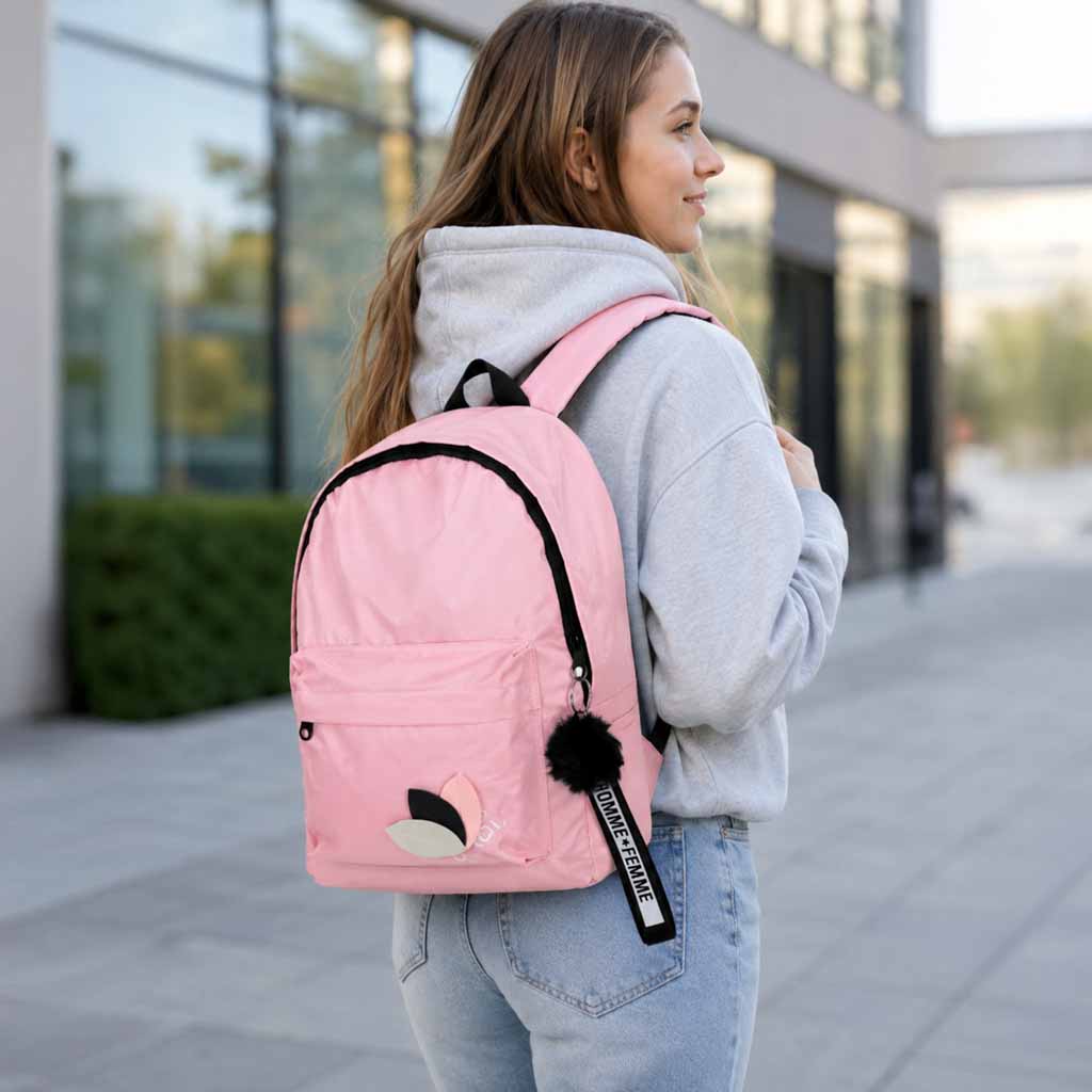 Youth Single Compartment School Backpack Pink