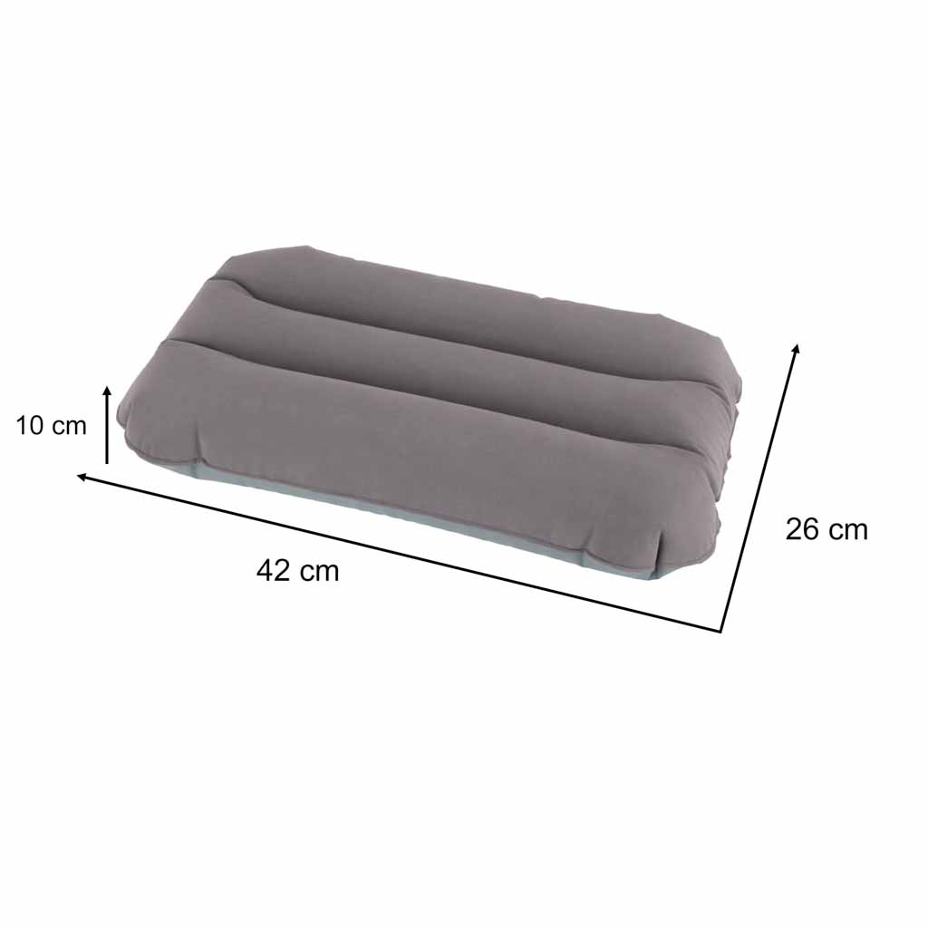 Bestway 67121 Travel Inflatable Pillow Velour Grey