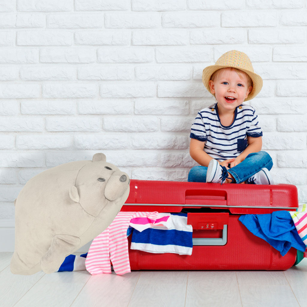 Travel Pillow 2-in-1 Neck Croissant For Airplane Car Mascot Teddy Bear