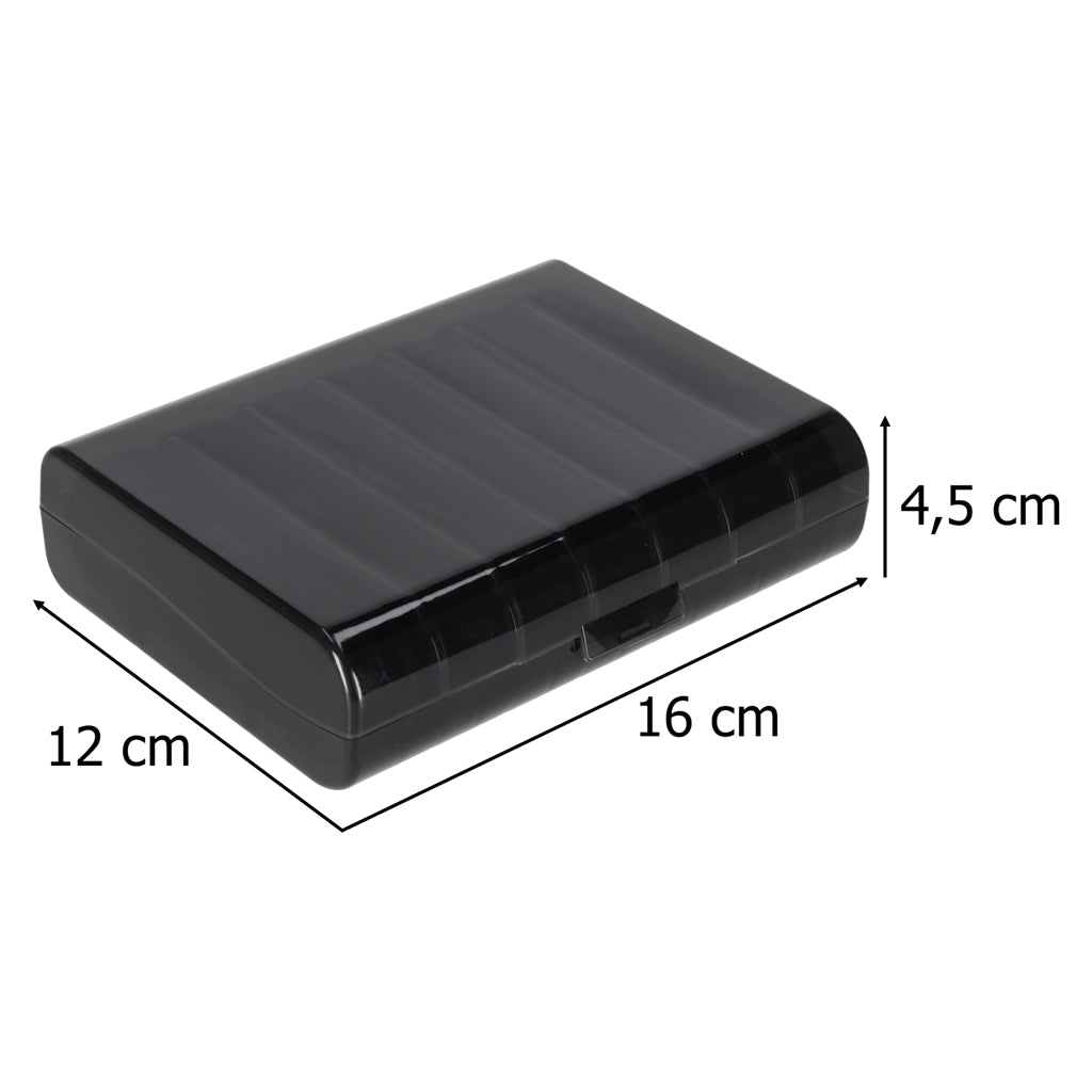 Drug Pill Organizer Container Black