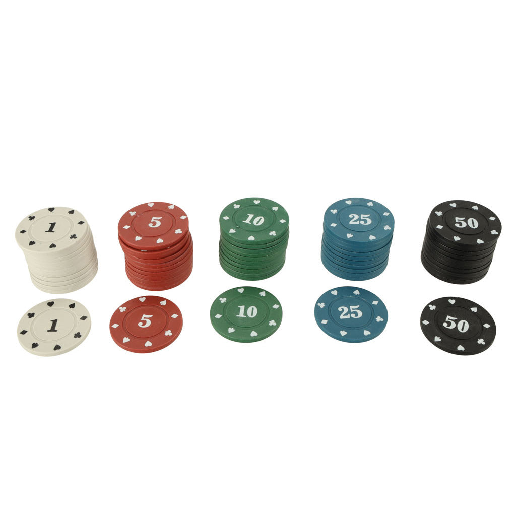 Poker Game Set In A Case 500 Chips 2 Decks Of Cards