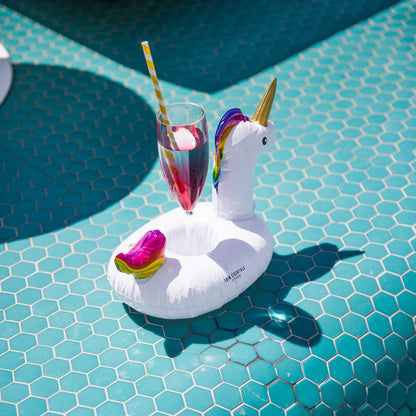 Swim Essentials Pool-Getränkehalter – Weißes Einhorn – Traumlandschaft