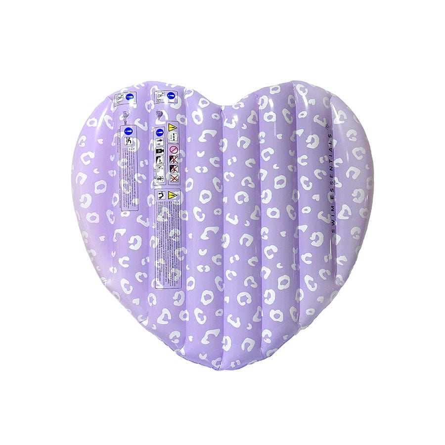 Plutitor pentru piscina Swim Essentials - Inima Lila - Leopard - 150 Cm