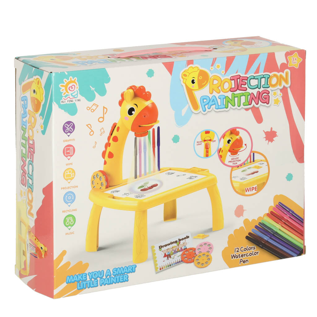 Projector Projector Drawing Table Giraffe Yellow