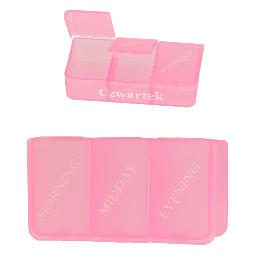 Container Organizer Medicine Pill Box Weekly 7 Days Standing