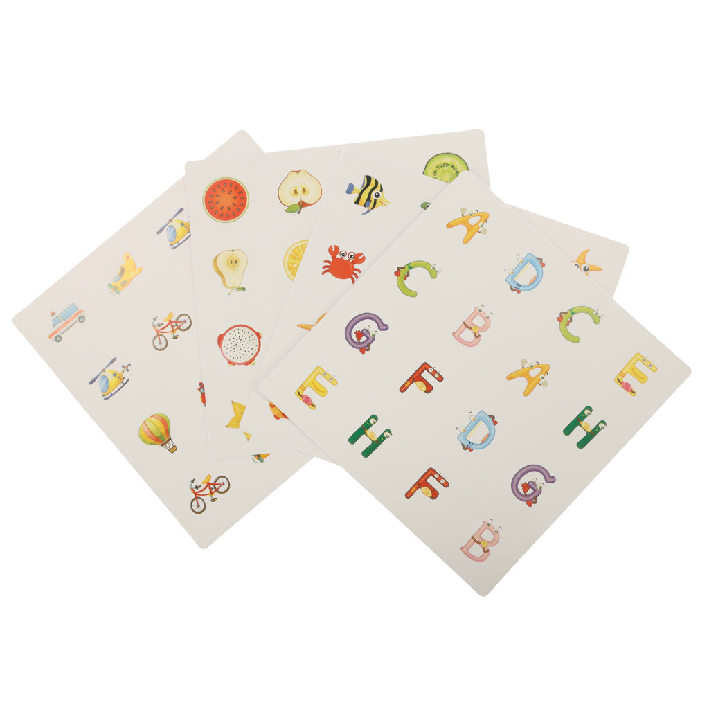 Wooden Puzzle Memory Board Game + 4 Cards
