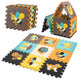 Habos puzzle matrac gyerekeknek 9 El. Színes Állatok 85cm X 85cm X 1cm