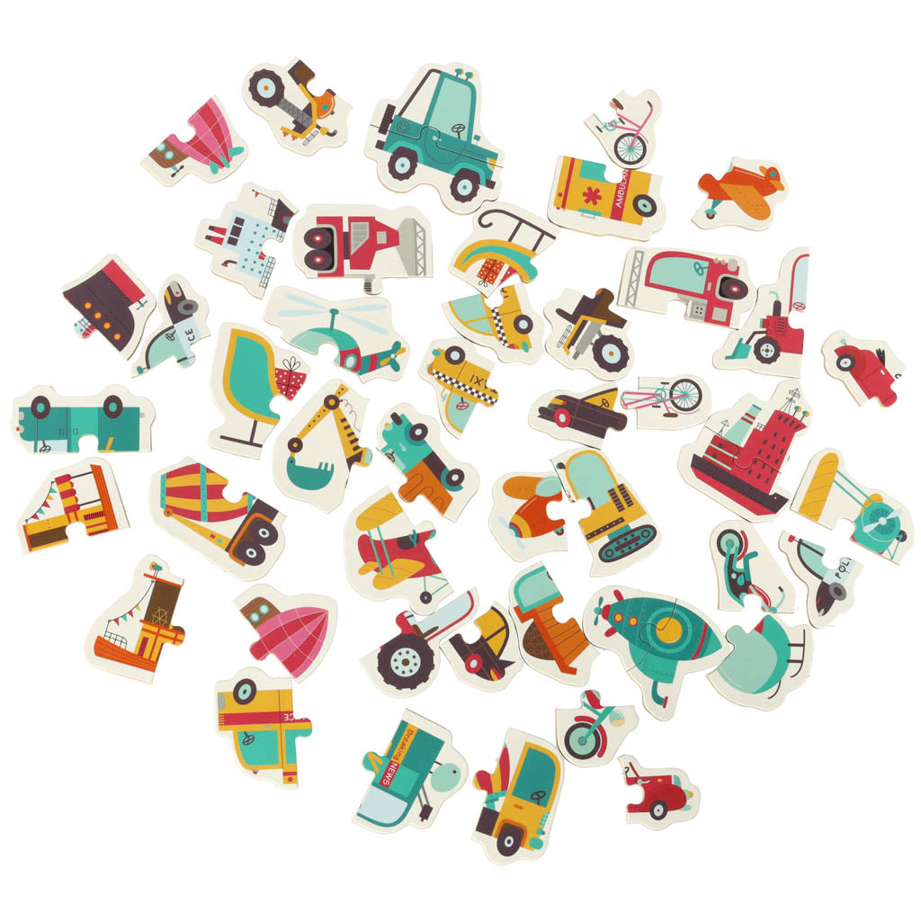 Puzzle In A Can Vehicles 24 Puzzles