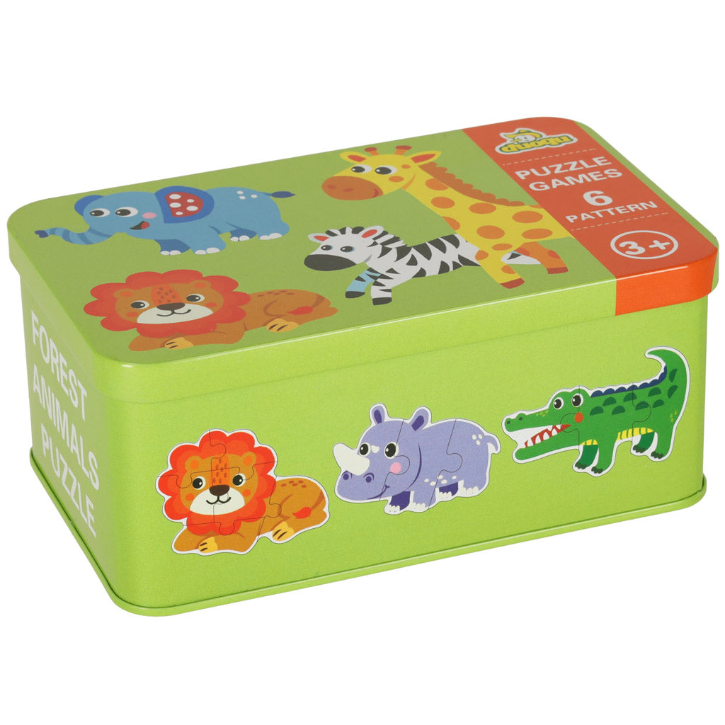 Puzzle V plechovce Safari Zvířata 25 Puzzle