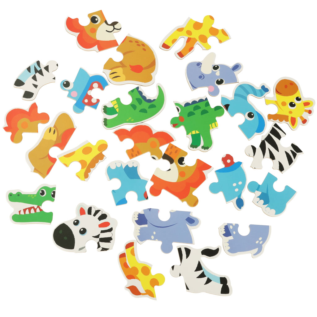 Puzzle V plechovce Safari Zvířata 25 Puzzle