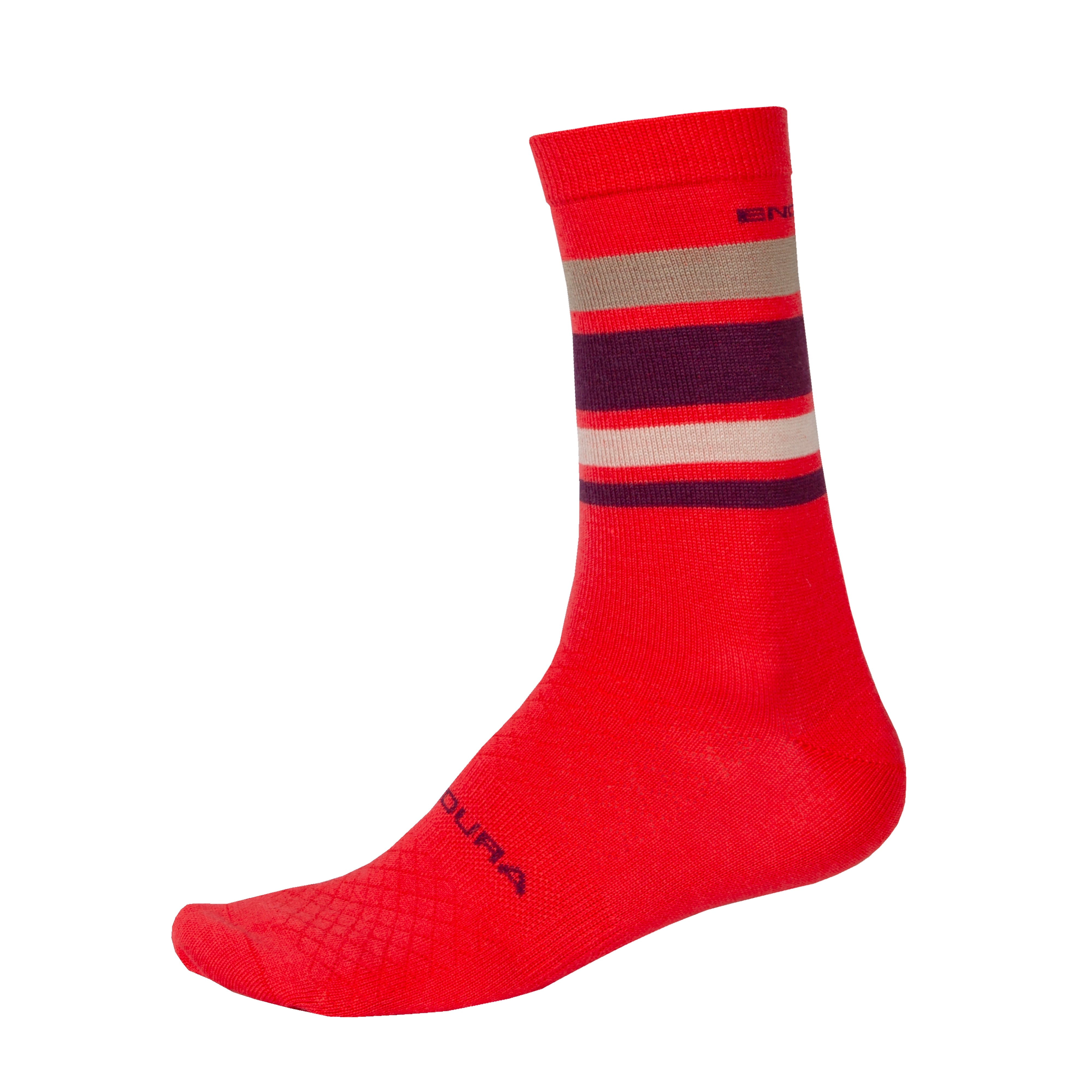 Endura Baabaa Merino Stripe Sock Pomegranate