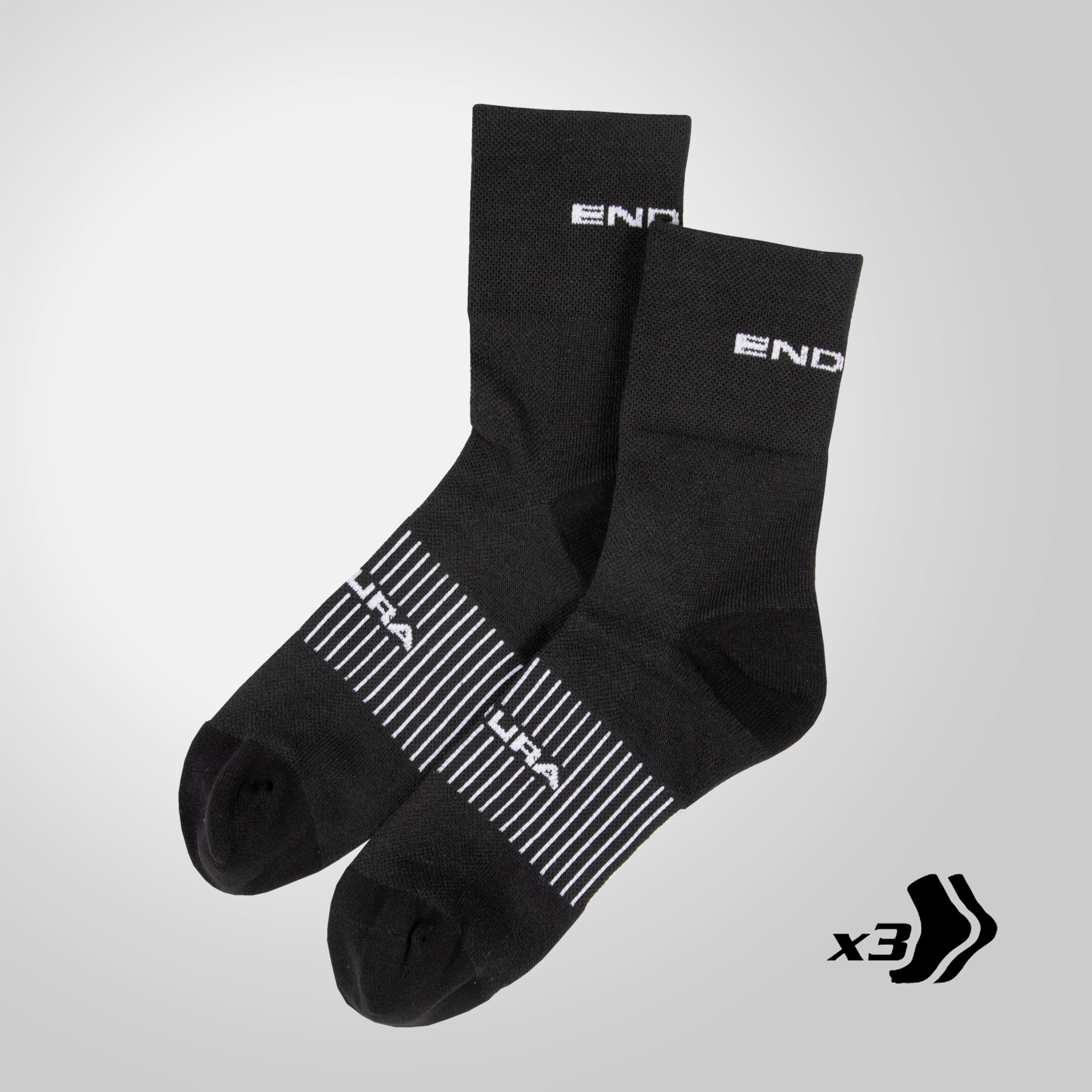 Endura Coolmax® Race Sock (triple Pack) Black