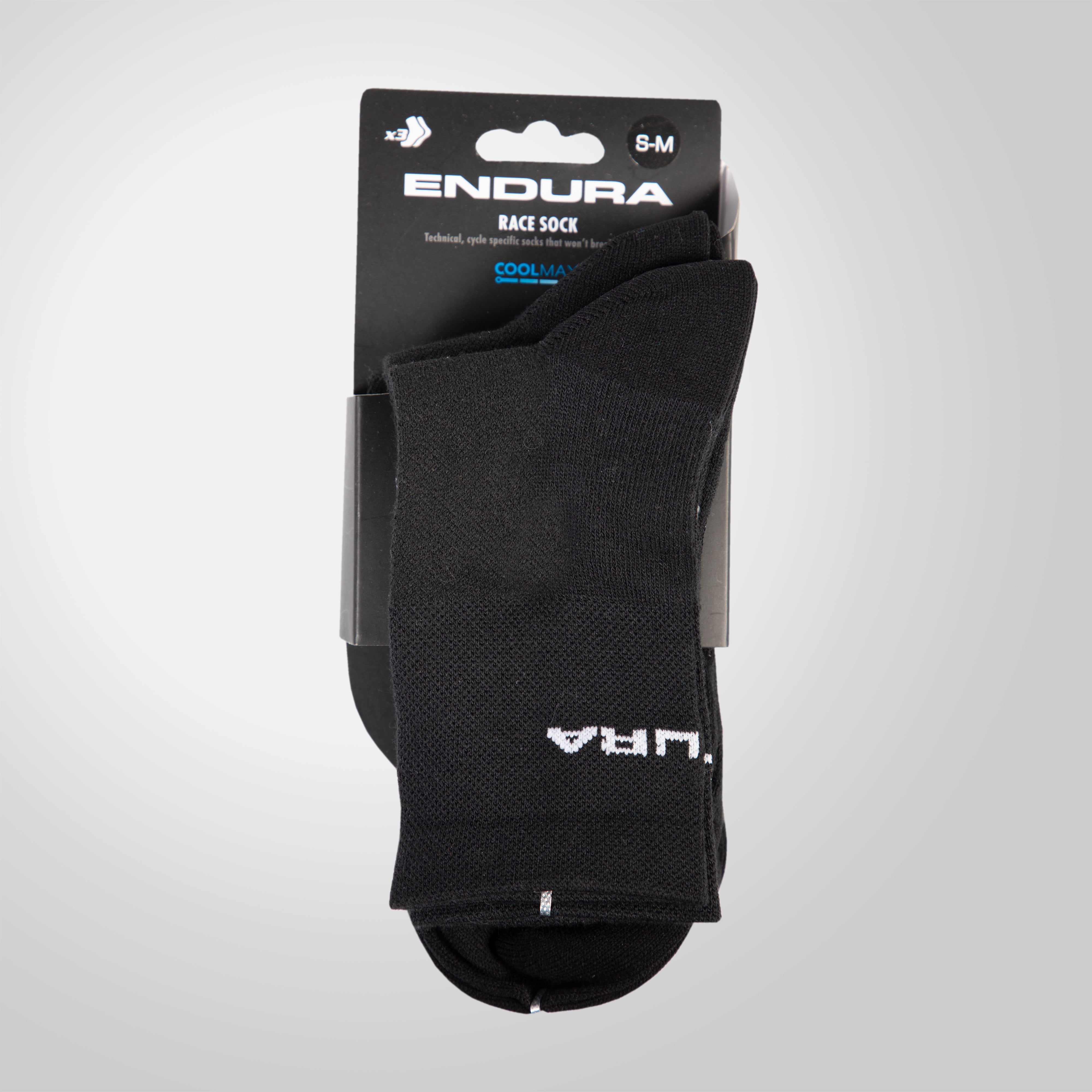 Endura Coolmax® Race Sock (triple Pack) Black