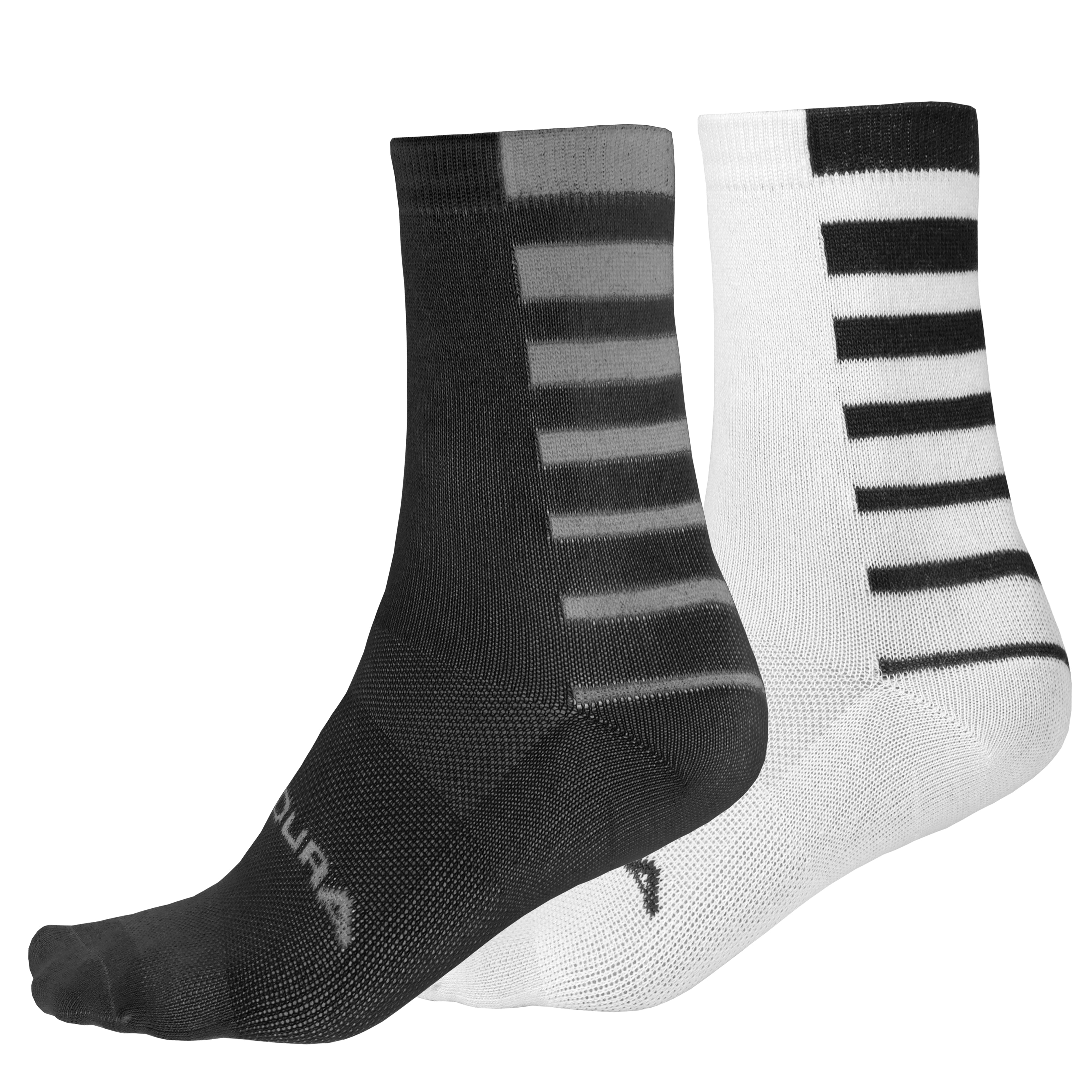 Șosete Endura Coolmax® Stripe (pachet dublu) negri