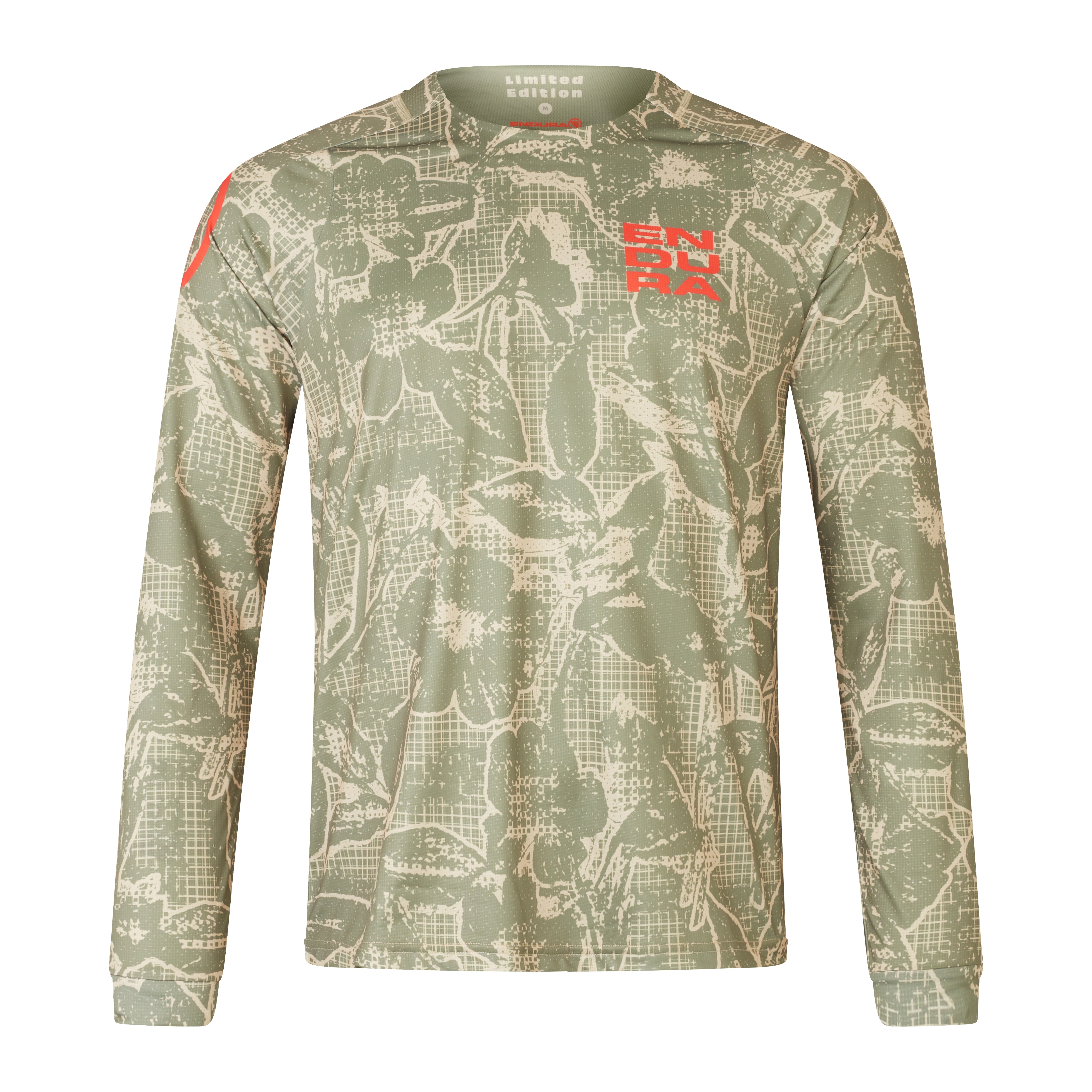Endura Grid Floral Ltd Printed L/s Tee Tweed Green