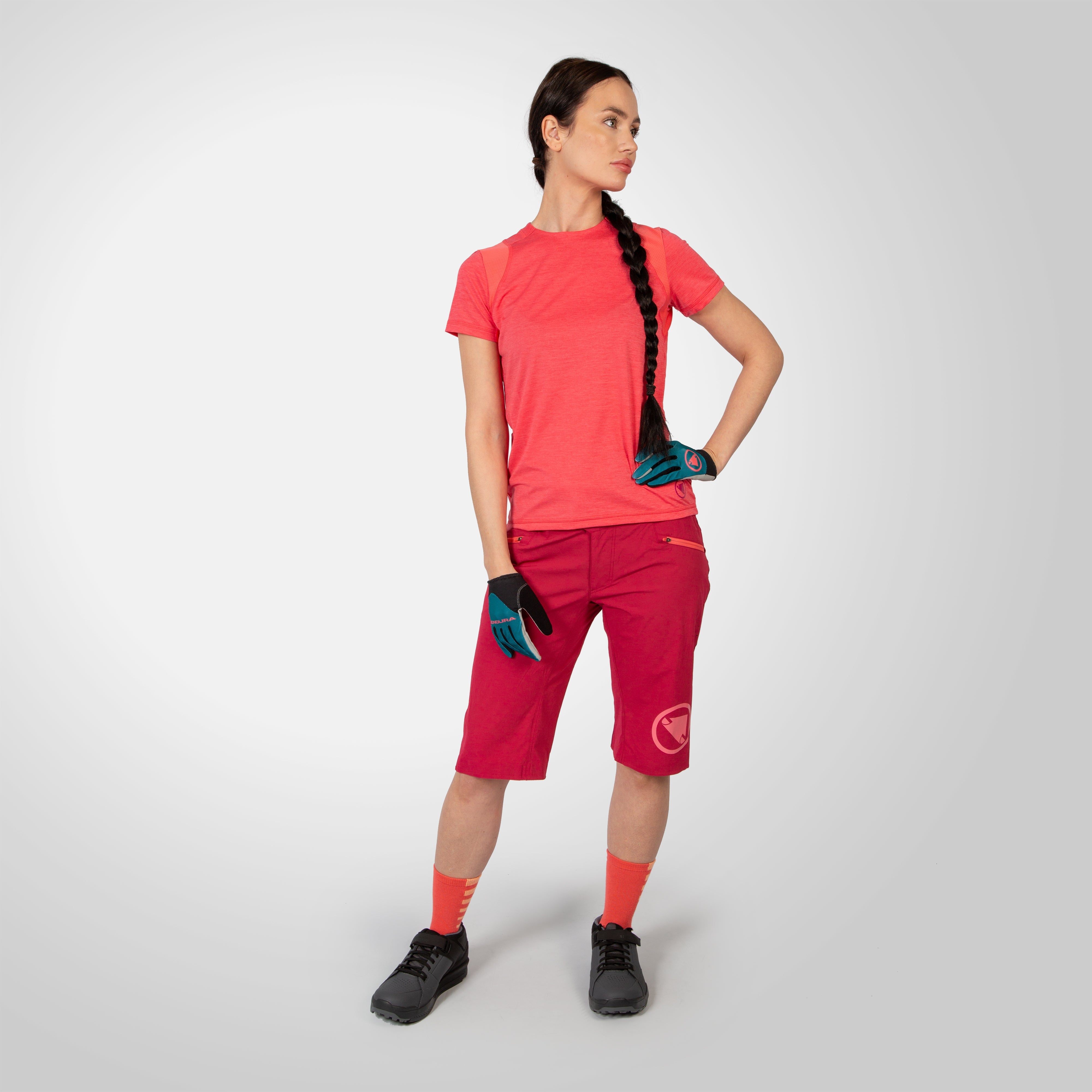 Endura Women's Singletrack S/s Jersey Punch Pink