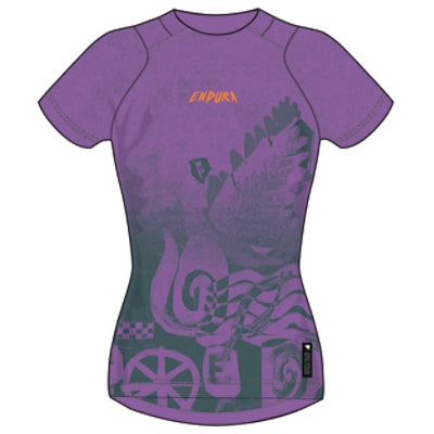 Endura Women's Singletrack S/s Print Tee PURPLE 2XL