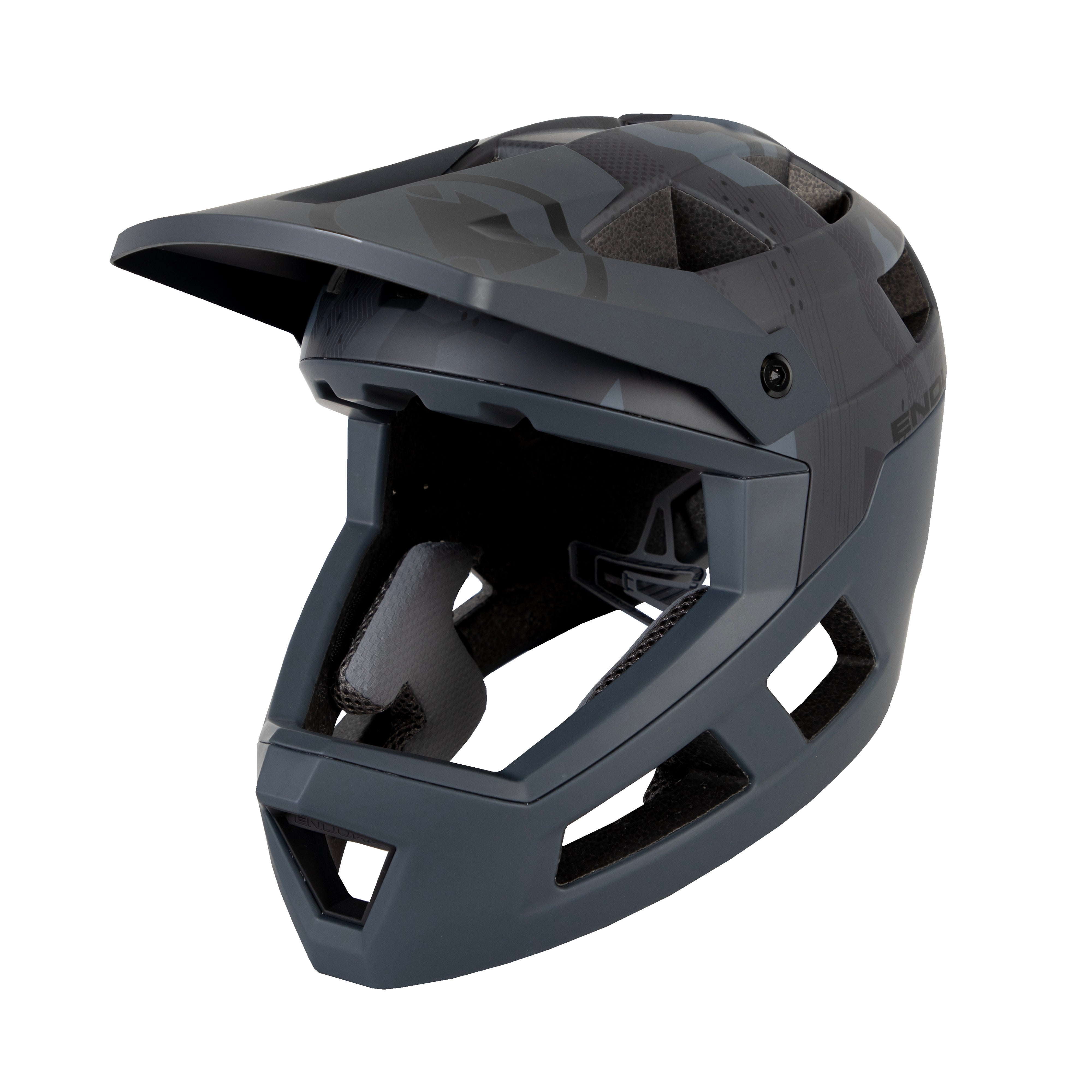 Endura Singletrack Youth Full Face Helmet Grey Camo ONESZ