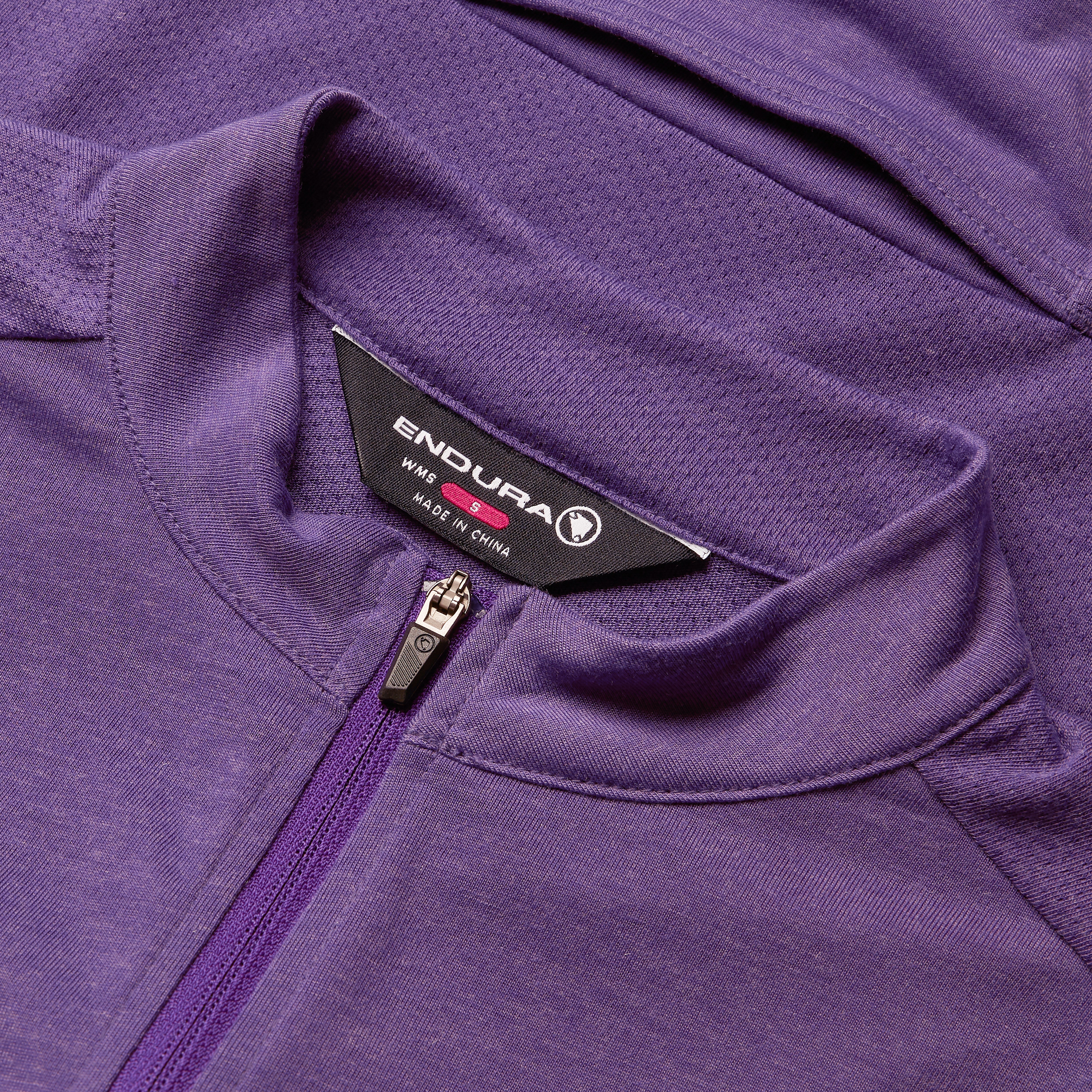 Endura Women's Loop S/s Zipped Jersey Heather