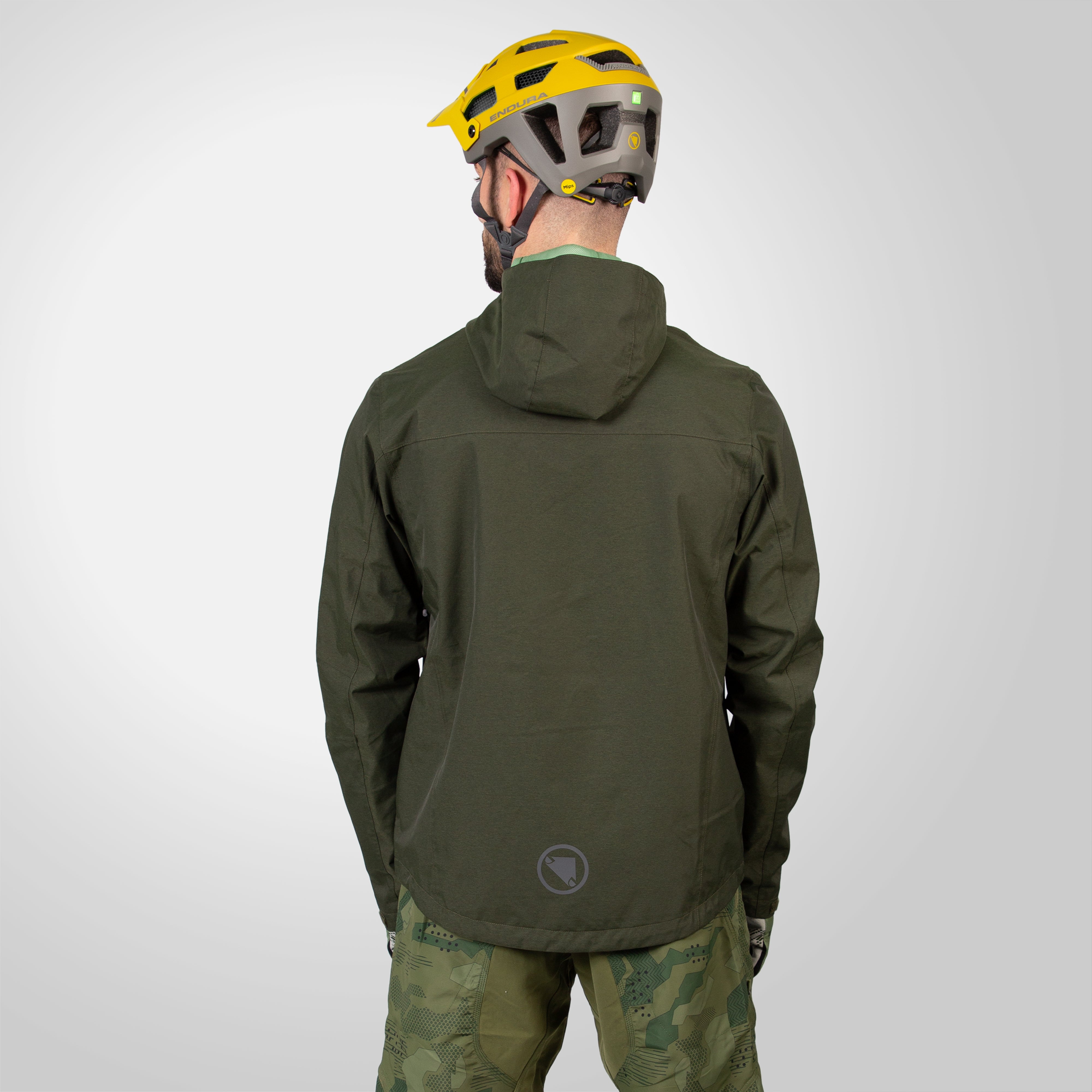 Endura Hummvee Wproof Hooded Jkt Bo Bottle Green 2XL