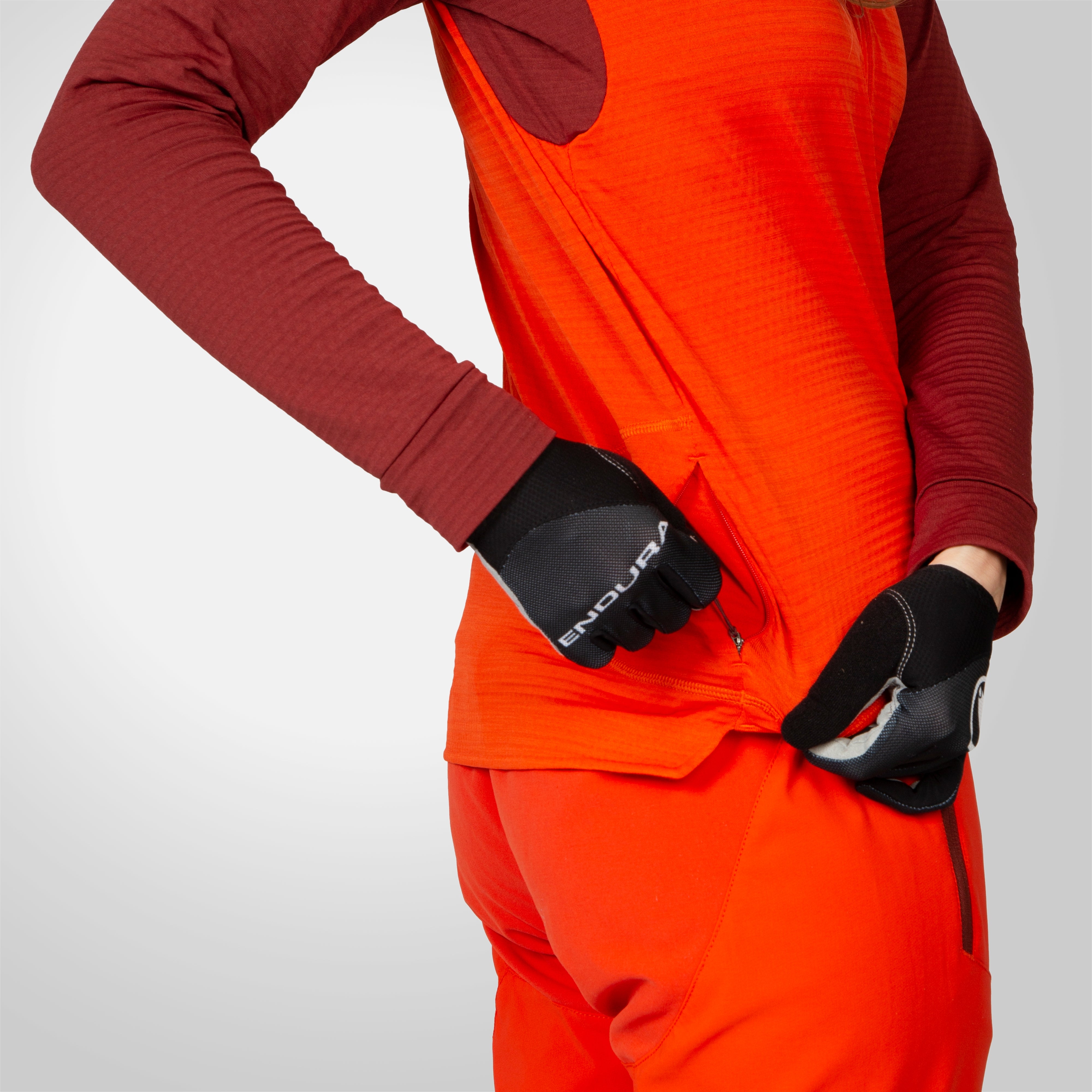 Endura Wms Singletrack Fleece Pa Paprika