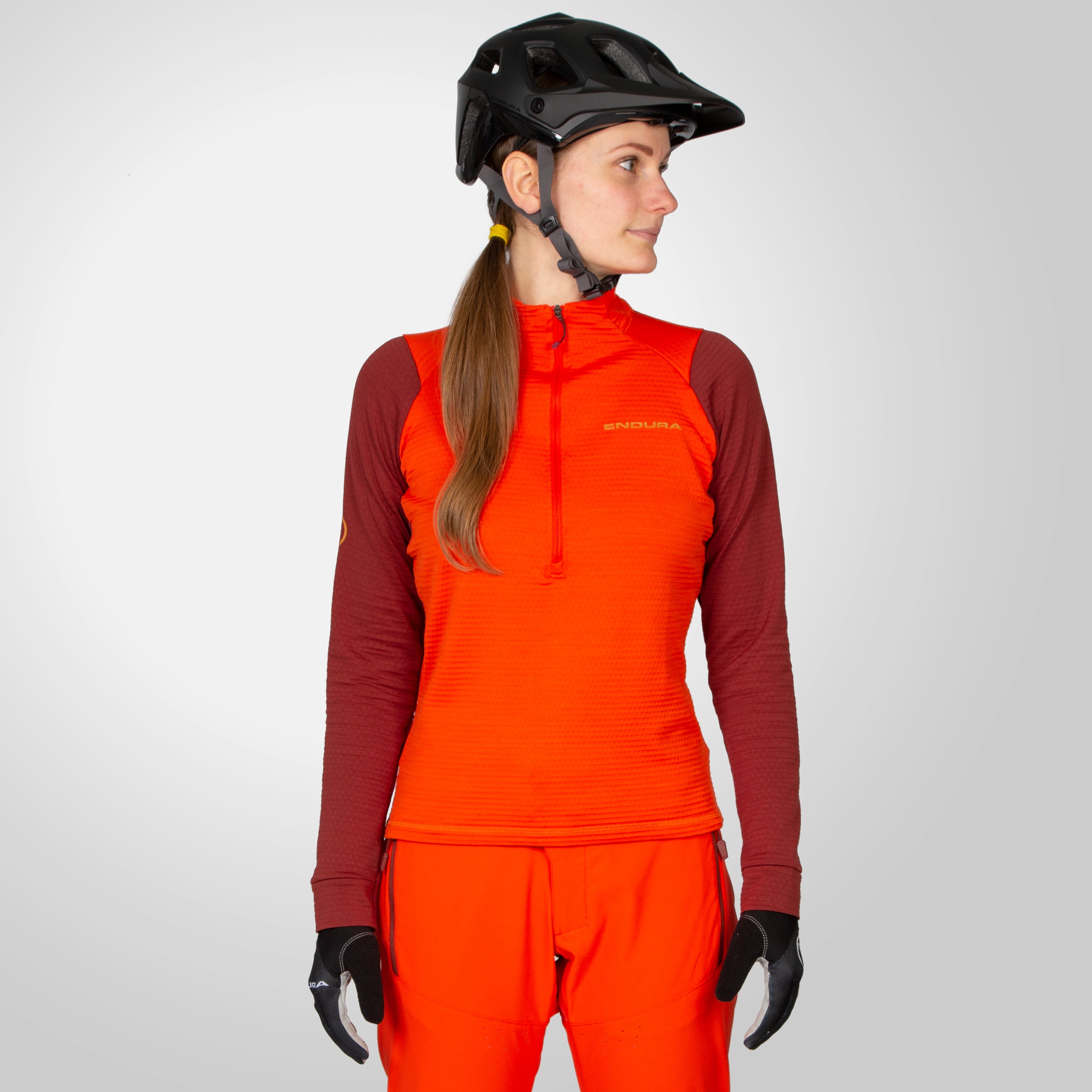 Endura Wms Singletrack Fleece Pa Paprika