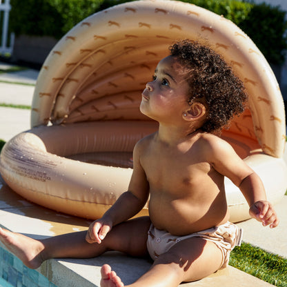 Swim Essentials Kids Pool - Beige - Roamer - Ø 100 Cm With Canopy
