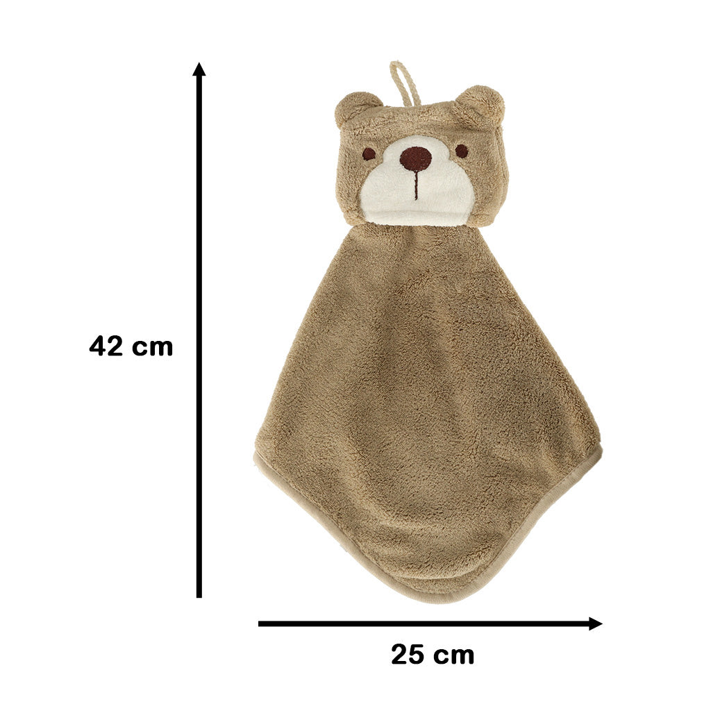 Children's Hand Towel For Kindergarten 42x25cm Brown Teddy Bear