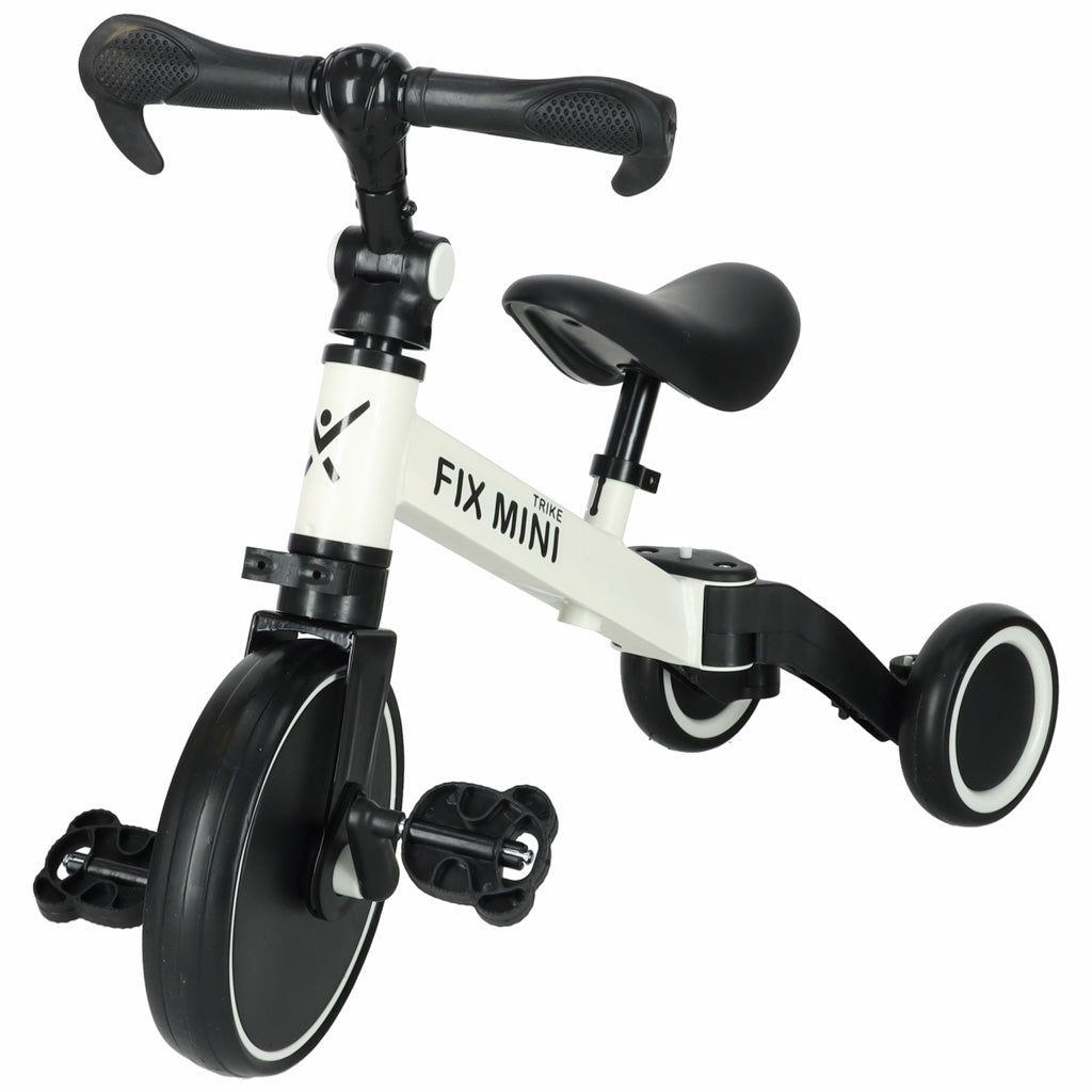 Trike Fix Mini Cross-country trehjulet cykel 3-i-1 med pedaler Hvid