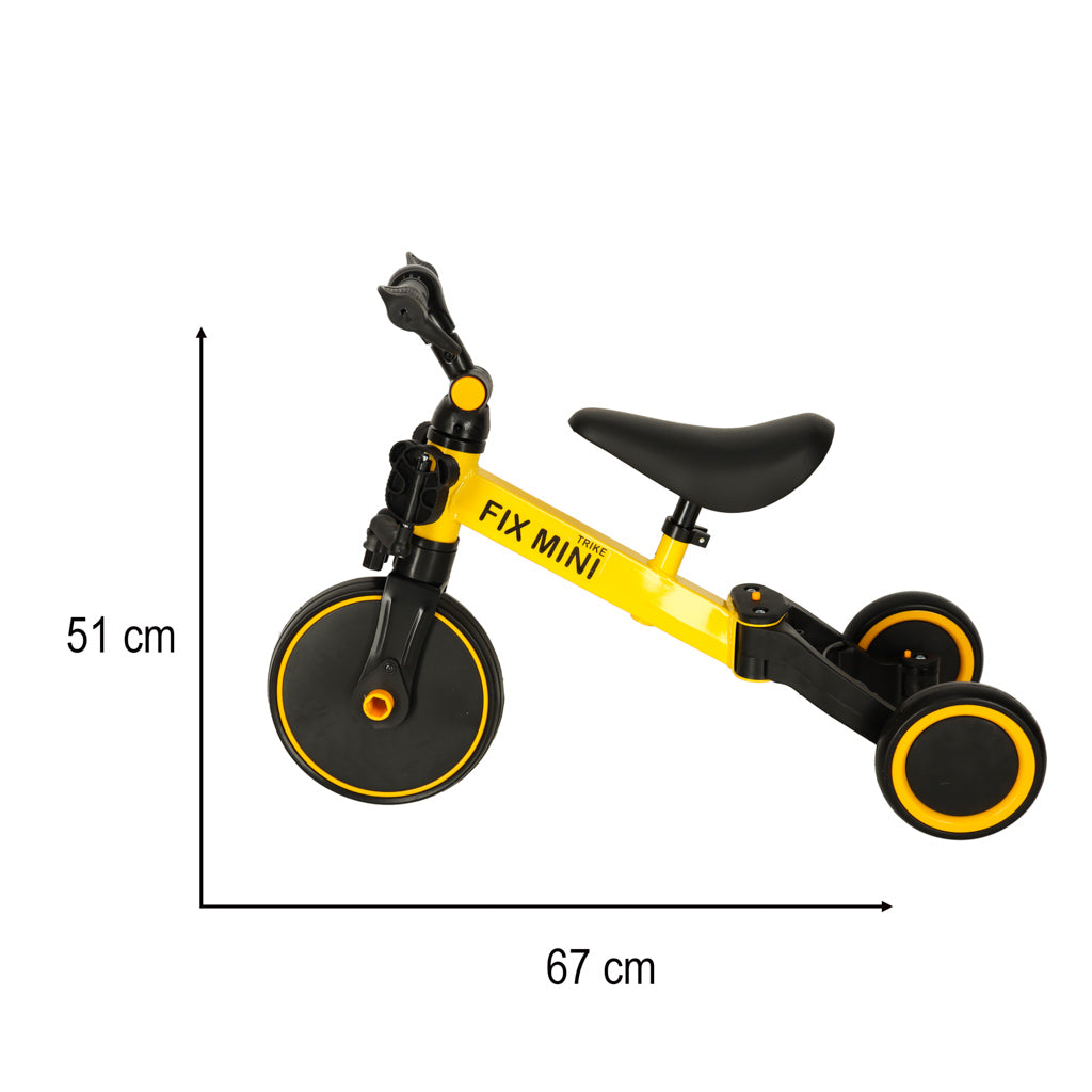 Trike Fix Mini Triciclo De Cross-country 3 En 1 Con Pedales Amarillo
