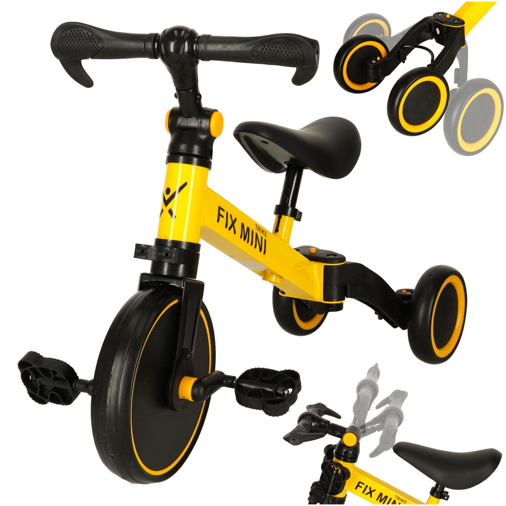 Trike Fix Mini Triciclo De Cross-country 3 En 1 Con Pedales Amarillo