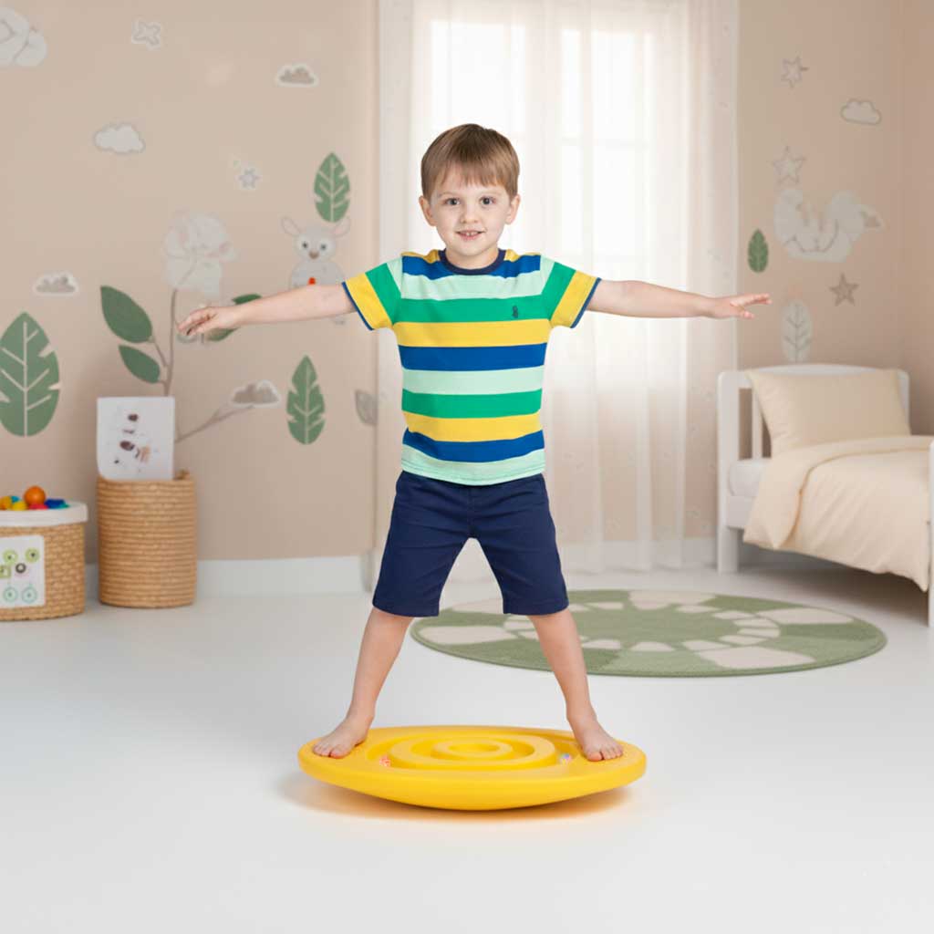 Balancerende balancestråle med kugler orange