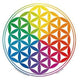 Nálepka na okno Flower Of Life Rainbow --balenie 3 ks - 11,7 cm
