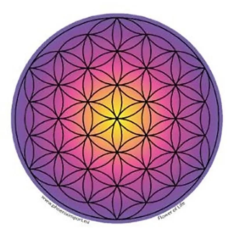 Samolepka na okno Flower Of Life --balení 3 ks - 11,7 cm