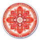 Raamsticker 1e Chakra (muladhara) --set van 4 stuks - 10,5 cm