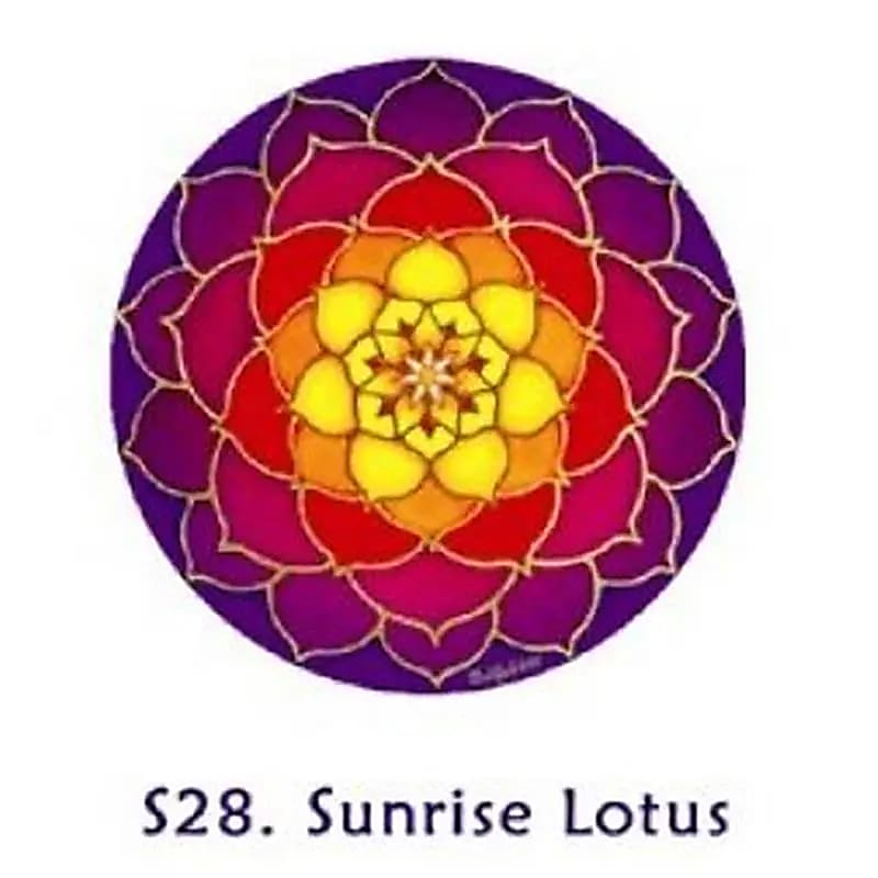 Samolepka na okno Sunrise Lotus -- sada 4 ks - 10,5 cm
